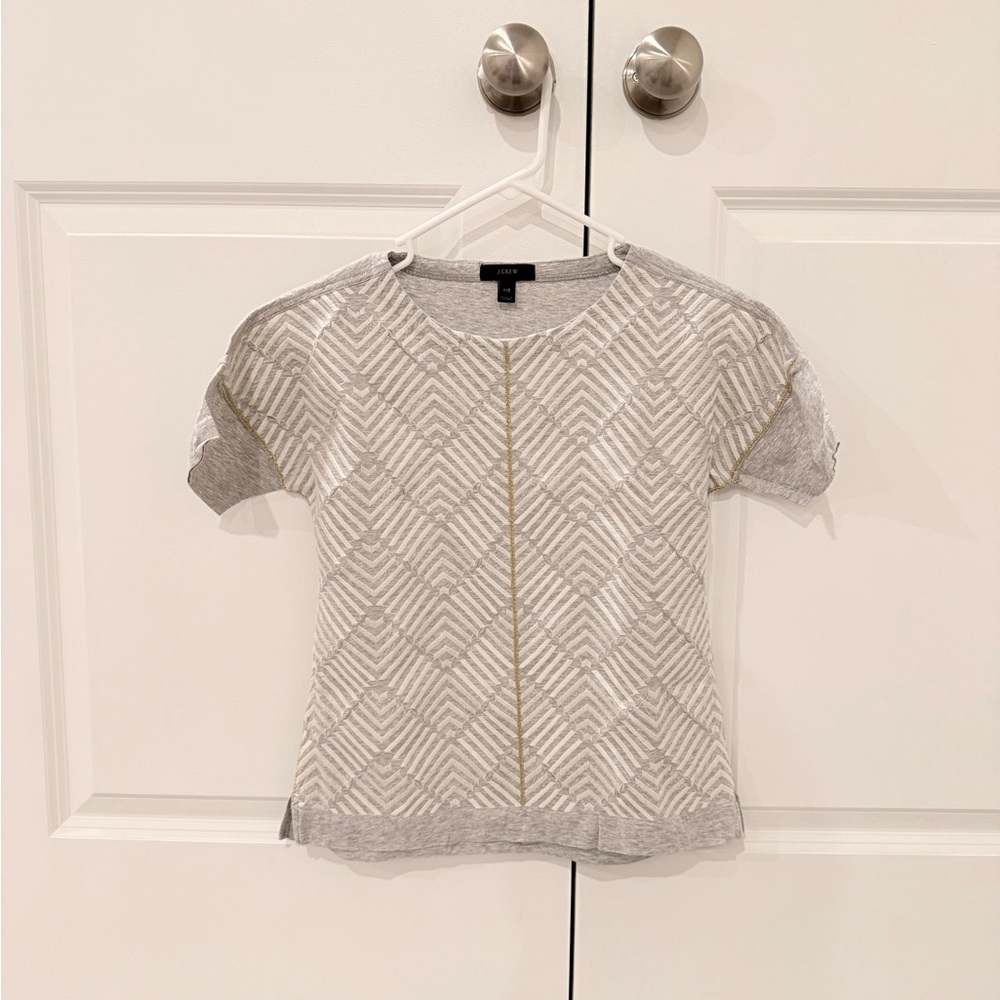 Gray Tee with Embroidery detail